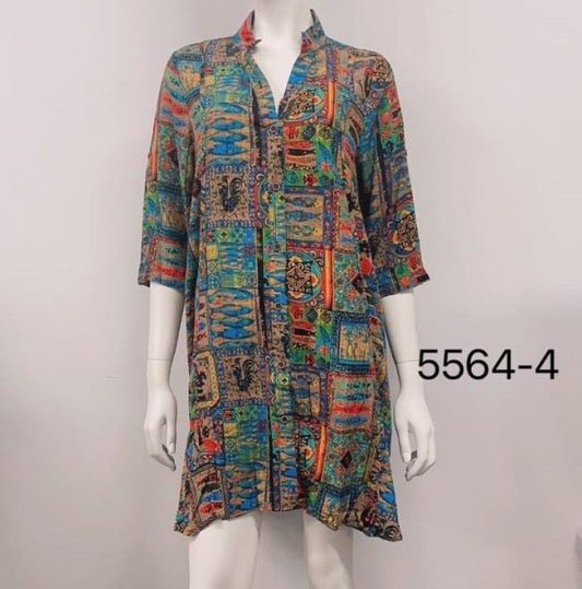 Button Down Tunic Top