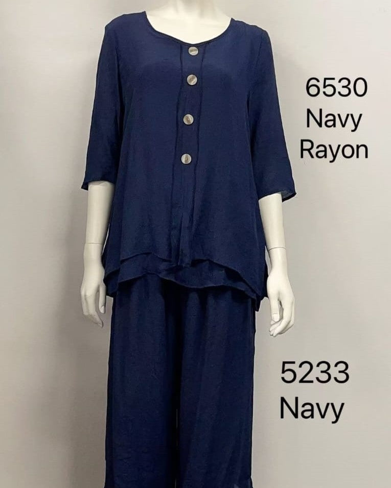 Breeze Button Layered Hem Top
