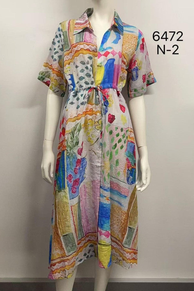 Relaxed Tie-Waist Midi