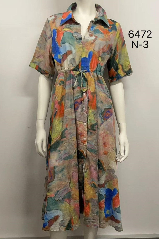 Relaxed Tie-Waist Midi