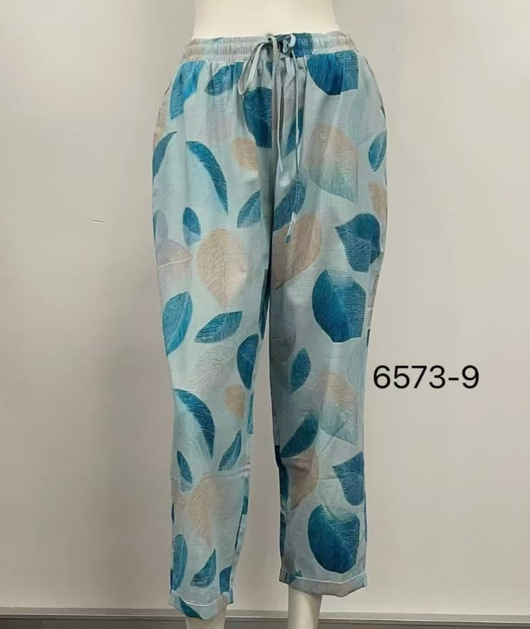 Elastic Waist Drawstring Relaxed Cotton Pants