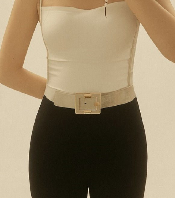 YDL-03 Non-Stretch Belt with Square Metal Buckle