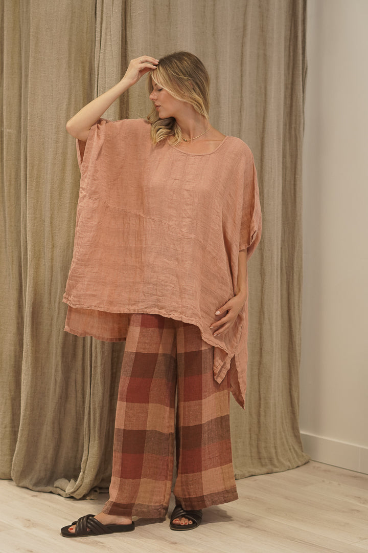 Zeta Top Cameo Brown Check