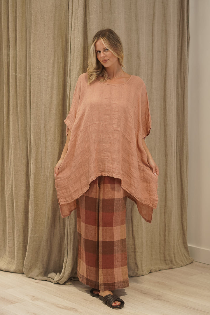 Zeta Top Cameo Brown Check