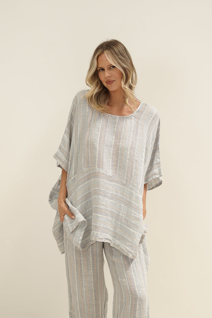 Zeta Top Lemon Sorbet Multi Stripes