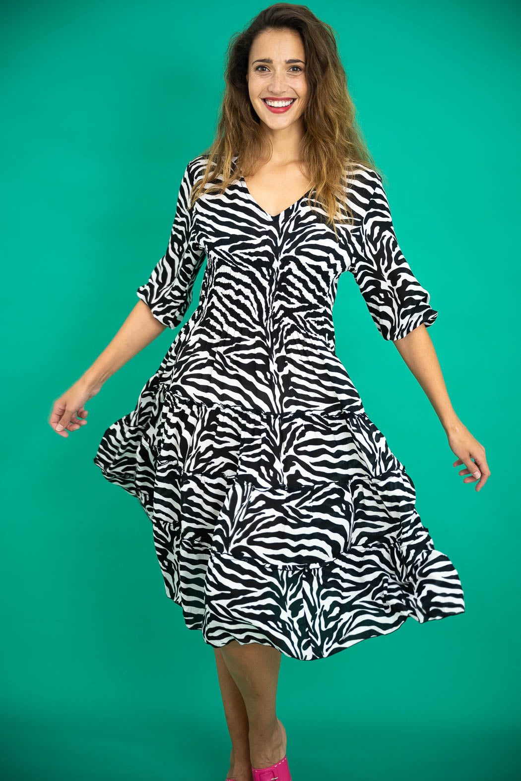 Zebra Midi Dress