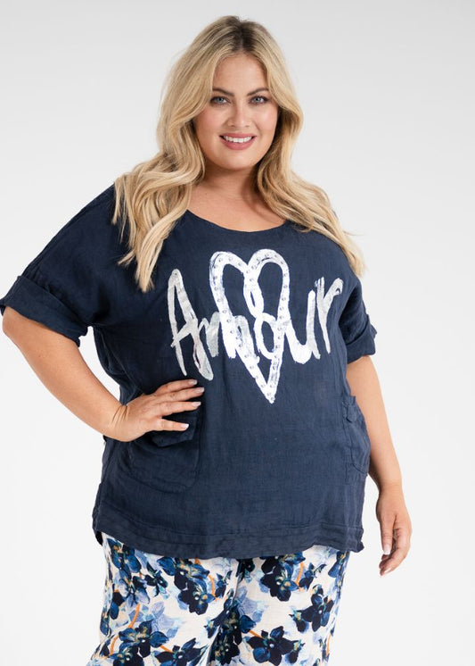 Armour Foil Top | Navy