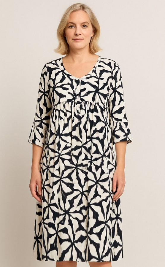 Ruffle Sleeve Midi Dress