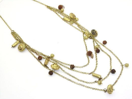 Brass bead necklace