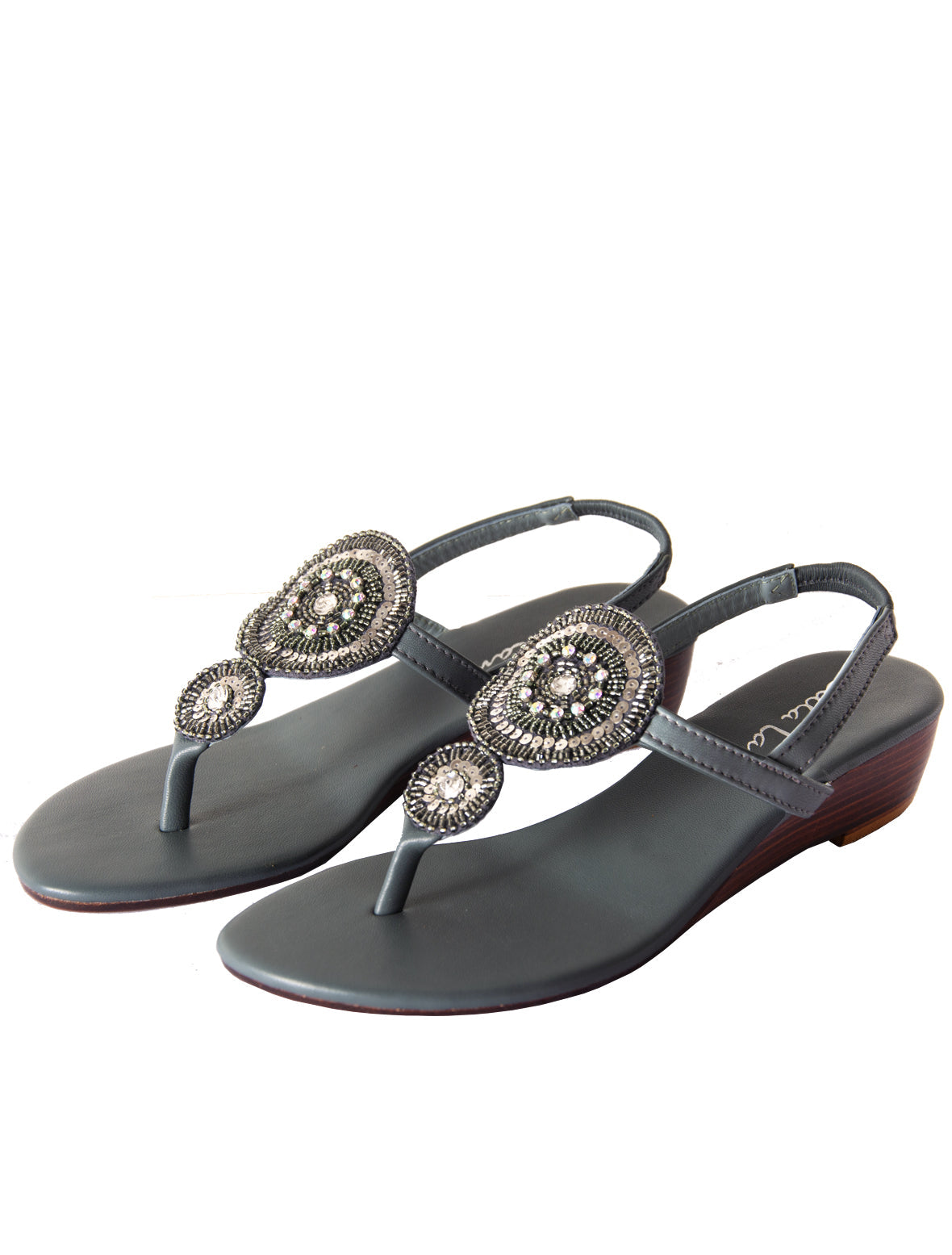 Victoria Double Medallion Mini Wedge