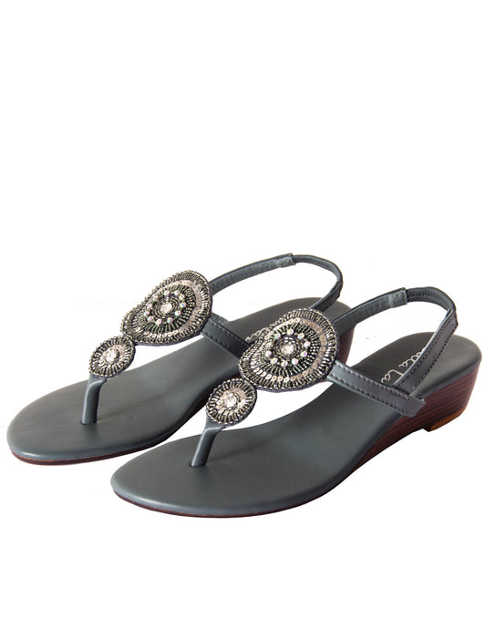 Victoria Double Medallion Mini Wedge