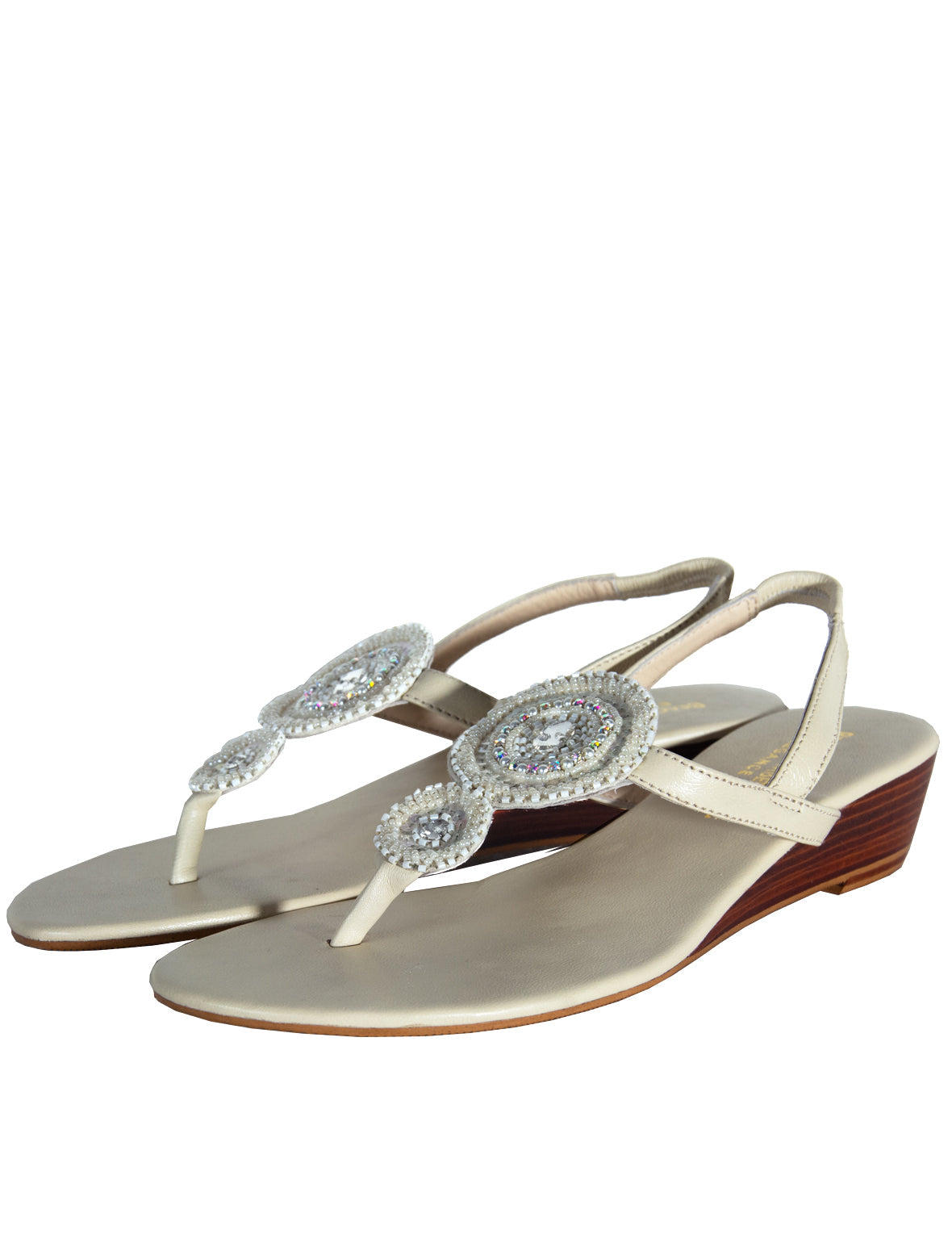 Victoria Double Medallion Mini Wedge