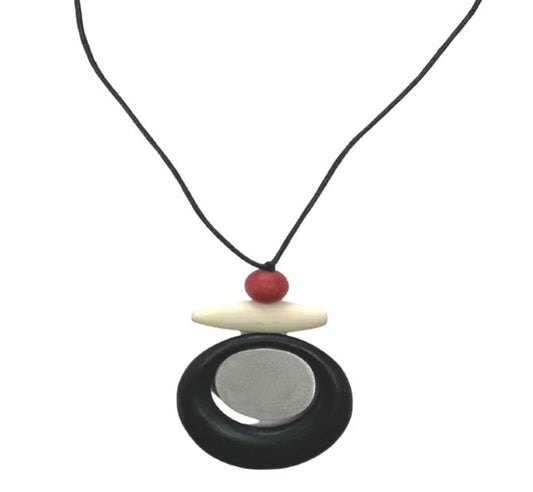Black/silver pendant