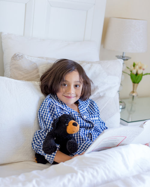 Blue Check Child Pj Set (Pack Of 4)