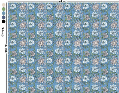 Brooke Print Cotton Cambric Fabric