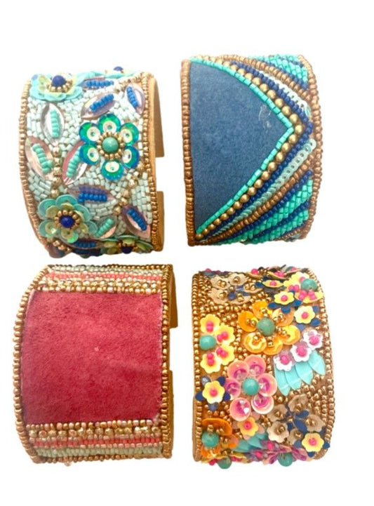 6 assorted beaded cuff bracelets ($8.00 each)