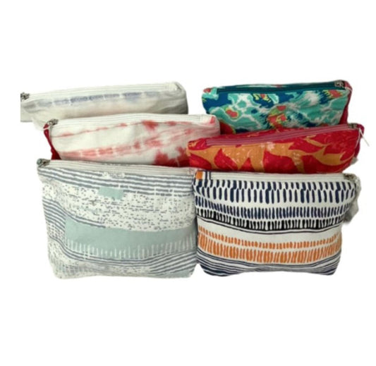 10 assorted cosmetic pouches ($ 5 each)