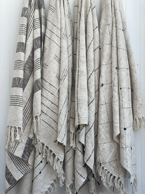 Throw-Rust Stripe-Aryan Handwoven Cotton