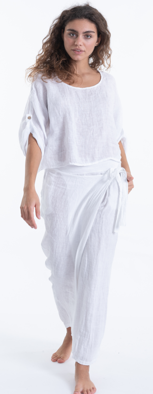 Linen Wrap Pants
