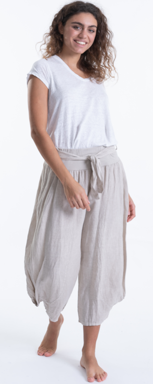 Linen Pants with Tie