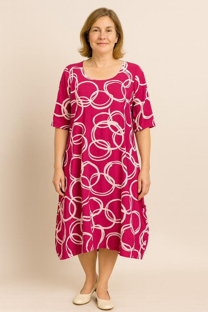Round-Neck Dress with Pocket
