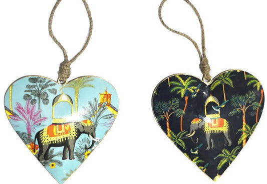 S/2 15cm hearts in elephant design