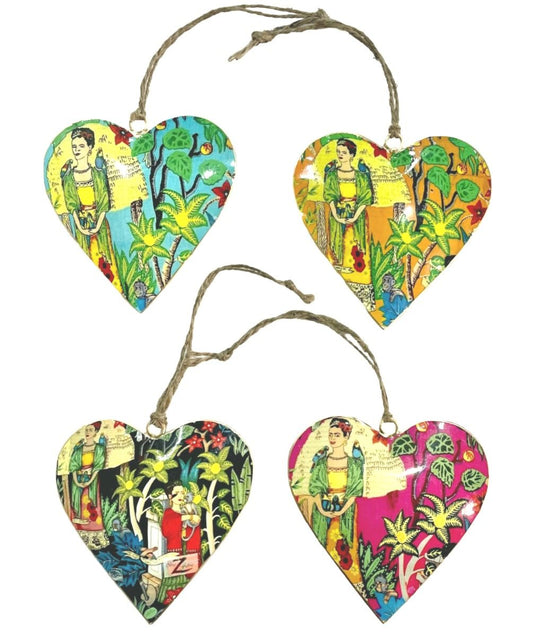 S/4 10cm Frida kahlo hearts