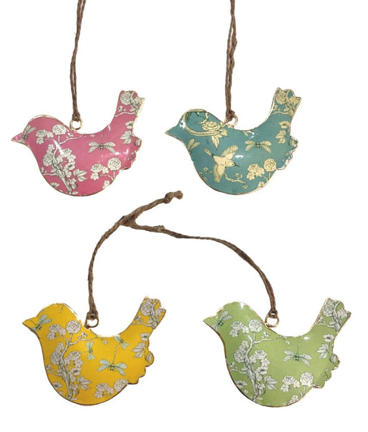 S/4 10cm floral birds