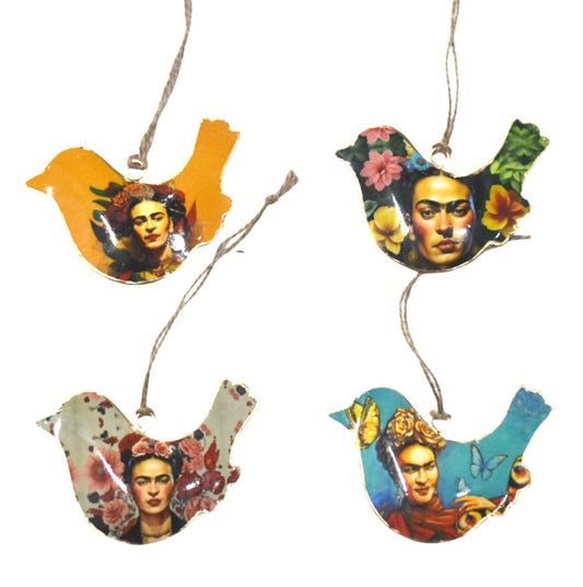 10 cm set/4 Frida kahlo birds