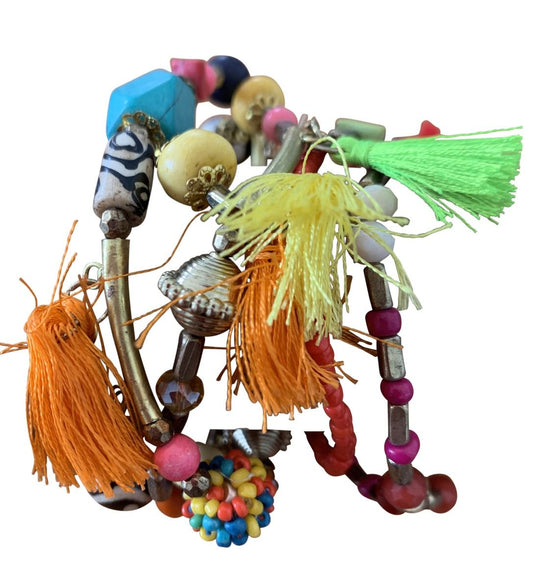 Neon Tassel Bracelet