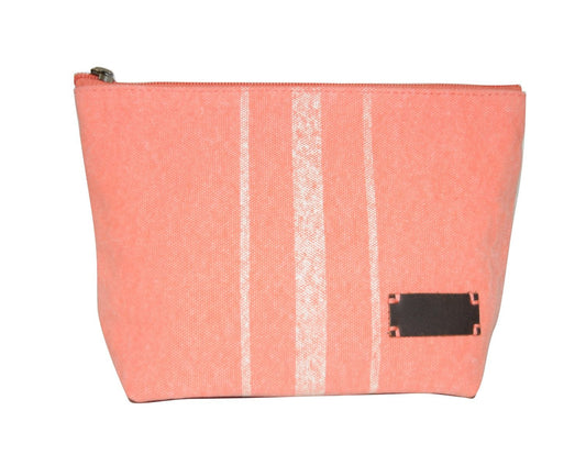 Orange washed cotton bag 18x15 cm