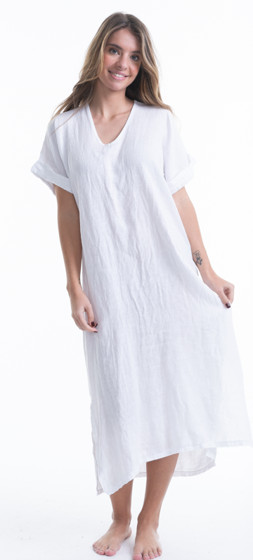 Dress with Embroidered Sleeve