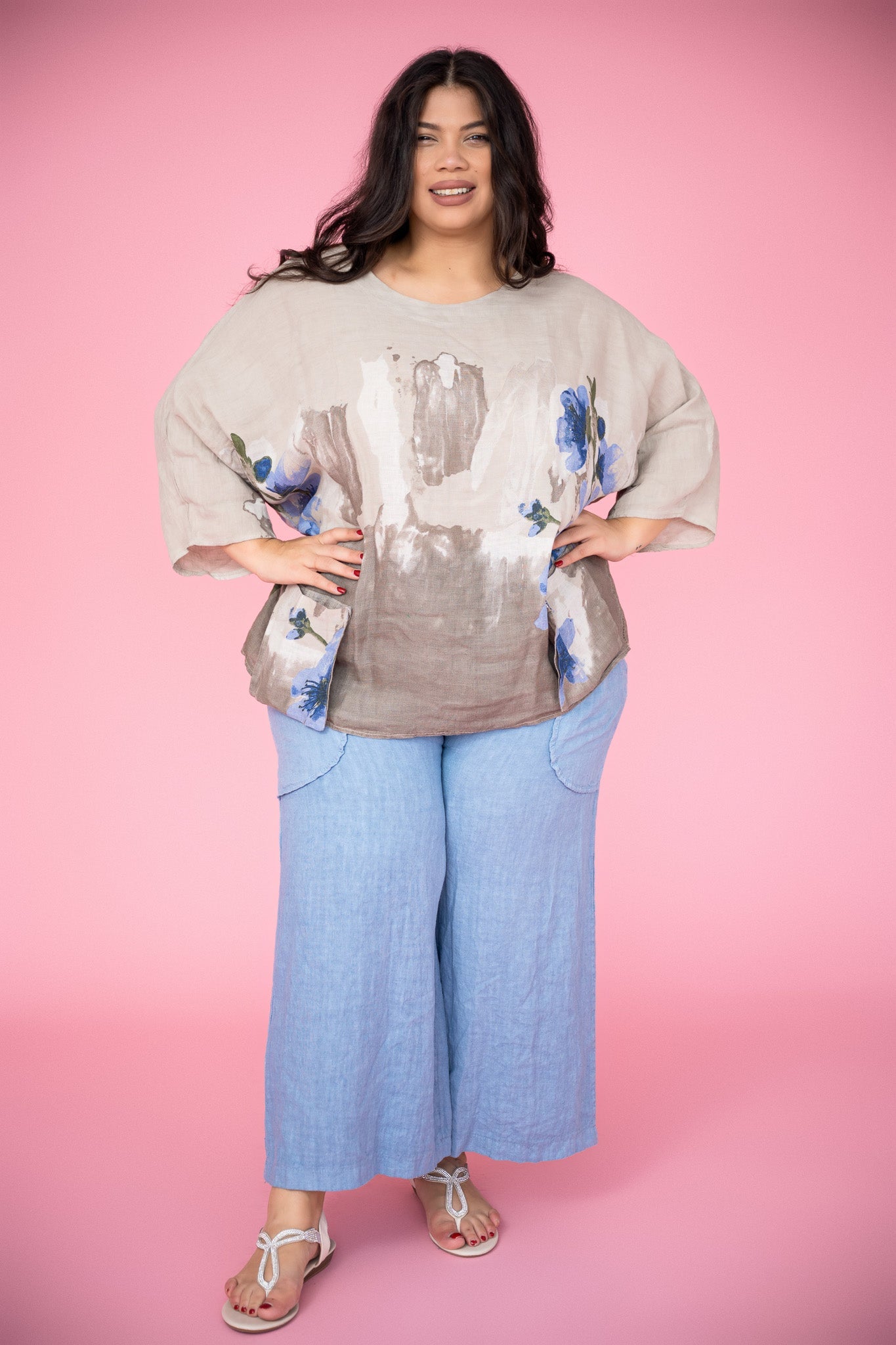 Frascati Plus Size Top | Beige