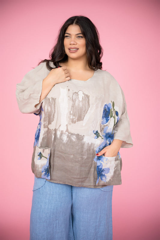 Frascati Plus Size Top | Beige