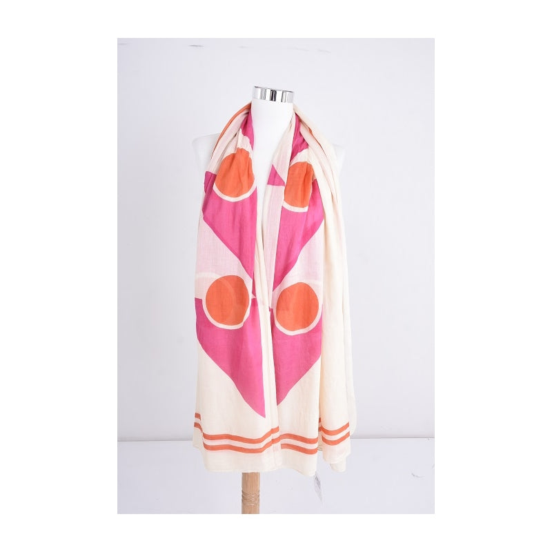Geometric Cotton Scarf 67041