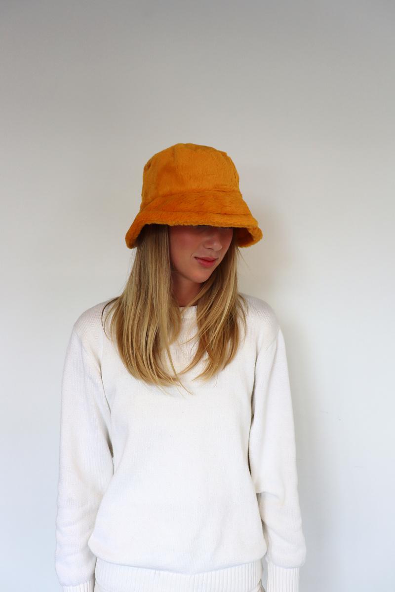 Faux Fur Bucket Hat 7104