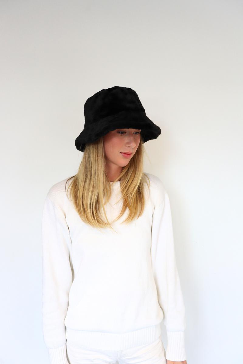 Faux Fur Bucket Hat 7104
