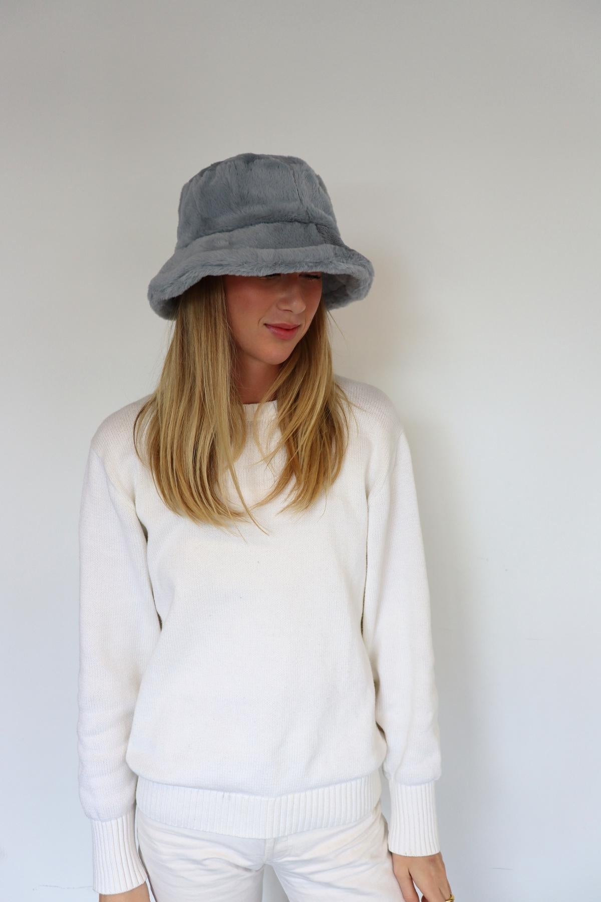 Faux Fur Bucket Hat 7104