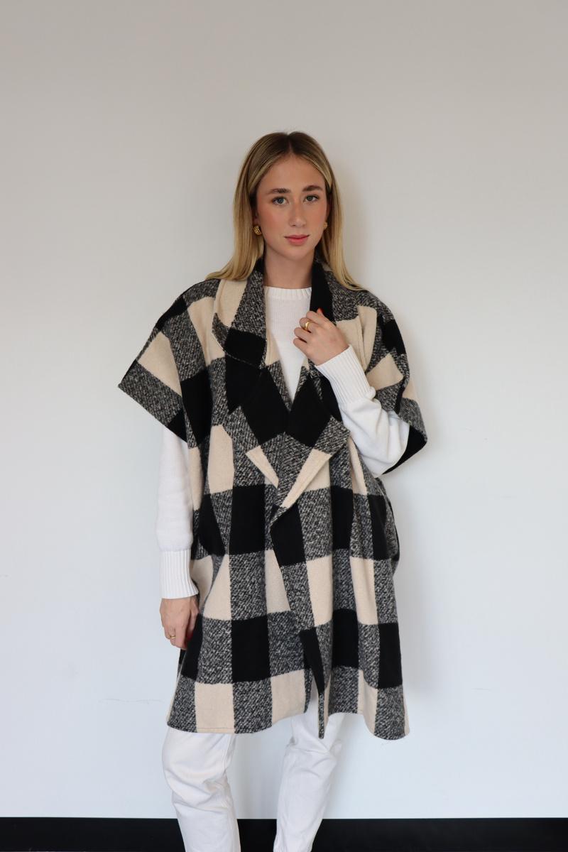 Check Wrap Jacket - 332379