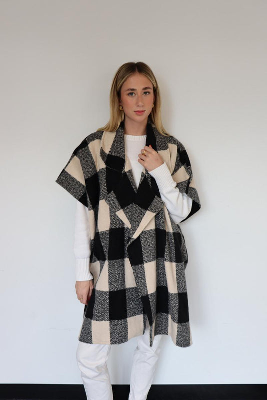 Check Wrap Jacket - 332379