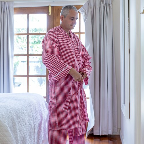 Red Check Unisex Dressing Gown
