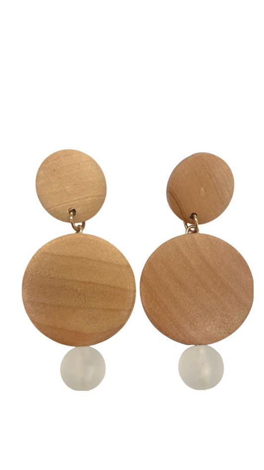 Wood and acrylic earrings