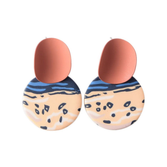 Resin earrings dot design