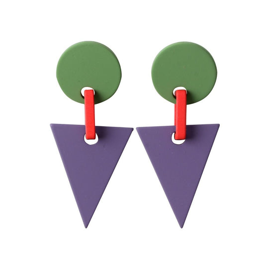 Triangular resin  E/R green/yellow/aubergine