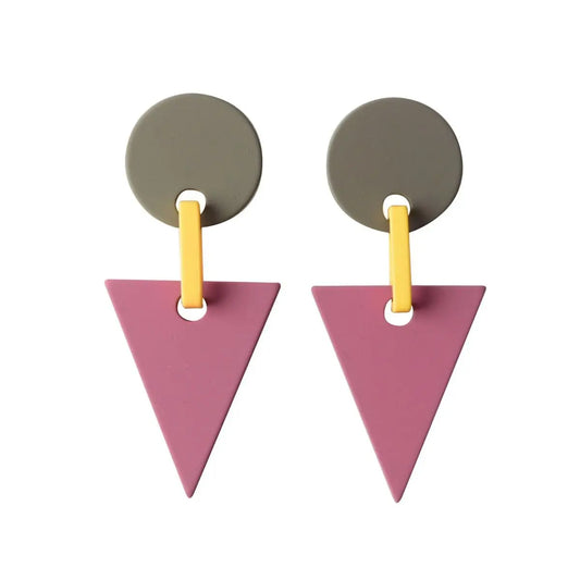 Triangular resin E/R green/yellow/aubergine