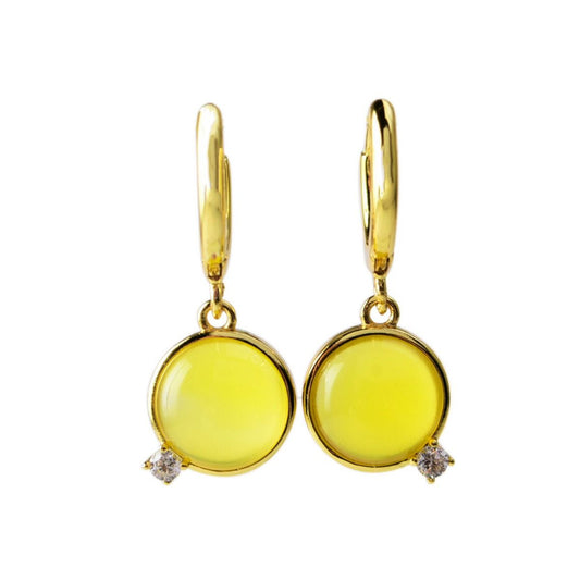 Brass E/R with natural amber stone