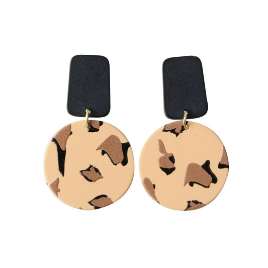 Leopard print resin earrings