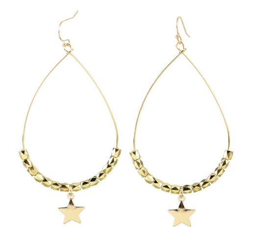 Gold star E/R gold beads