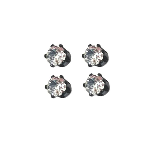 4 pairs of diamond studs ($3.50 per pair) black backing