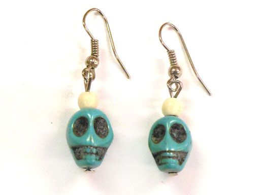 coral/ turq earrings